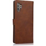 For Samsung Galaxy Note10+ Calf Texture 2 in 1 Detachable Magnetic Back Cover Horizontal Flip Leather Case with Holder & Card Slots & Wallet & Photo Frame(Brown)