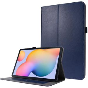 Voor Samsung Galaxy Tab S7 / SM-870 Crazy Horse Texture Horizontale Flip Lederen case met 2-vouwbare Houder & Kaartsleuf (Donkerblauw)