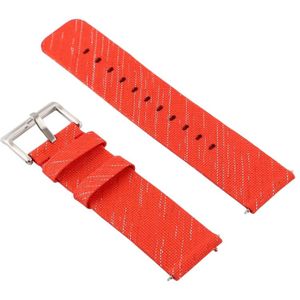 Eenvoudige mode canvas polsband voor Fitbit versa (oranje)