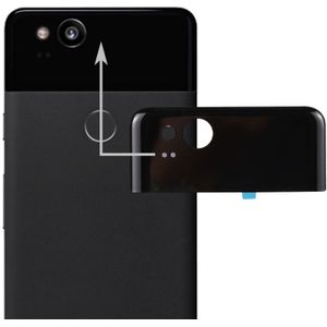 Google Pixel 2 achtercover bovenste glas Lens Cover(Black)