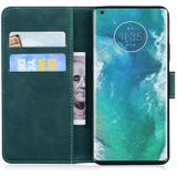 Voor Motorola Moto Edge Plus Tiger Relif Patroon Horizontale Flip Lederen Case met Holder & Card Slots & Wallet(Groen)