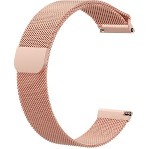 Voor Fitbit Versa Milanese vervangende polsband horlogeband  maat:S (Rose Gold)