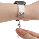 Eenvoudige 316 RVS relif armband horlogeband voor Apple Watch serie 5 & 4 44mm/3 & 2 & 1 42mm (zilver)