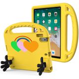 For iPad Air / Air 2 / 9.7 2017 / 9.7 2018 Love Small Palm Holder EVA Tablet Case(Yellow)