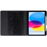 Voor iPad 10e Gen 10.9 2022 B10 Driehoek Houder Tablet Bluetooth Toetsenbord Lederen Case (Zwart)