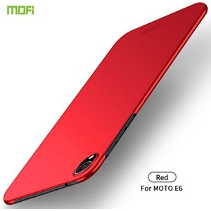 MOFI Frosted PC ultradun hard case voor Motorola Moto E6 (rood)