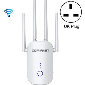 COMFAST CF-WR758AC DUBLICE FREQUENTIE 1200 MBPS Draadloze Repeater 5.8G WIFI Signaalversterker  Britse plug