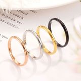 Vrouwelijke edelstaal Titanium Steel Ring  Ring Size:8(Silver)
