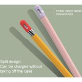 Voor Apple Pencil (USB-C) Stylus Pen beschermhoes met penpunt (wit + rood)