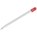 Voor Apple Pencil (USB-C) Stylus Pen beschermhoes met penpunt (wit + rood)