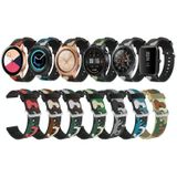 22mm Voor Huawei Watch GT 2 46mm / Watch GT 2 Pro / Watch GT 2e Camouflage Siliconen vervangende polsband horlogeband met zilveren gesp(2)
