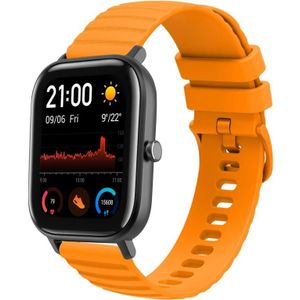 Voor Amazfit GTS 20 mm golvend stippenpatroon effen kleur siliconen horlogeband