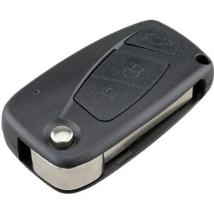 Voor FIAT autosleutels vervanging 3 knoppen autosleutel geval met kant batterijhouder (zwart)