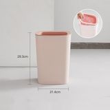Huiskamer huishouden grote keuken badkamer prullenbak met press-ring (Roze)