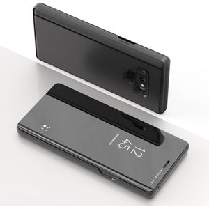 Spiegel Clear View horizontale Flip PU lederen case voor Galaxy Note 9  met houder (zwart)
