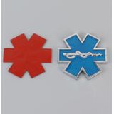 Car Star of Life gepersonaliseerde aluminiumlegering decoratieve stickers  maat: 6 5x0 5cm