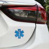 Car Star of Life gepersonaliseerde aluminiumlegering decoratieve stickers  maat: 6 5x0 5cm