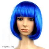 Partij Cosplay Headwear rechte korte PET pruiken voor vrouwelijke (Royal blauw)