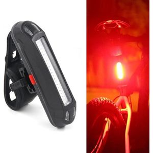 2 STKS LED oplaadbare fietswaarschuwingsstrip achterlicht (OPP rood licht)