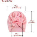5 stks Baby Sun Flower Hedging Cap Solid Color Turban Hat  Grootte: One Size (Light Purple)