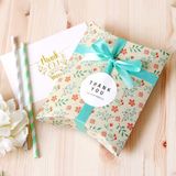 10 stuks Floral Candy box cookie vouwen vak (mint groene bloemen)