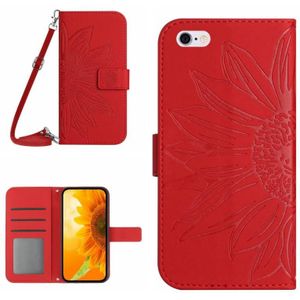 Voor iPhone 6s Plus Skin Feel Sun Flower Pattern Flip lederen telefoonhoes