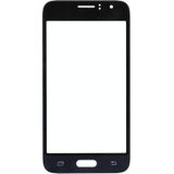 10 PCS front screen buiten glazen lens voor Samsung Galaxy J1 (2016) / J120 (zwart)