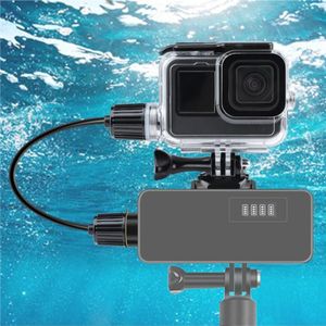 Voor GoPro Hero9 Black 30m opladen Waterdichte behuizing met gesp Basic Mount & Schroef