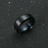 2 stuks ring mannen Titanium zwart  Ringmaat: 12 (zwart)
