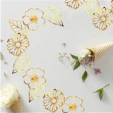 Holle bloemen bladeren Muur Applique String Decoratie Wedding Birthday Party Holiday Decoratie  Stijl: Sectie Een holle bloemen en bladeren (Goud)