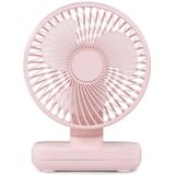 D606 4W USB oplaadbare draagbare vier-speed verstelbare desktop fan (Roze)