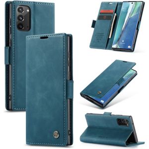 Voor Samsung Galaxy Note20 CaseMe Multifunctionele Horizontale Flip Lederen Case  met kaartslot & portemonnee(blauw)