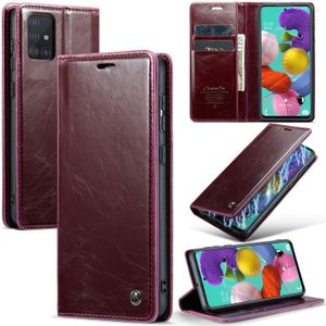 Voor Samsung Galaxy A51 4G/M40S CaseMe 003 Crazy Horse textuur lederen telefoonhoes