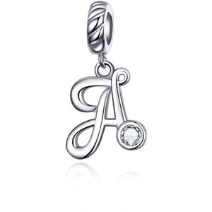 S925 Sterling Silver 26 Engels Letter Hanger DIY Armband Ketting Accessoires  Style: A