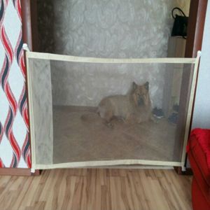 Hond huisdier hekken draagbare vouwen veilige bescherming veiligheid deur Magic Gate voor honden kat Huisdier  grootte: 180cm x72cm (beige)