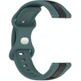 Voor Xiaomi MI Watch Sport 22 mm vlindergesp tweekleurige siliconen horlogeband (groen + zwart)