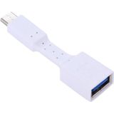 5 PCS USB-C / Type-C Man naar USB 3.0 Vrouwelijke OTG Adapter (Wit)