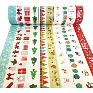 10 PC's H-serie Hand kan scheuren Cartoon Kerstdag DIY decoratief briefpapier papier Hand papier kleur en papier Tape