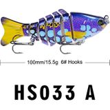 2 PCS PROBEROS HS033 10cm 15.61g Knotty Lure Fish Bait Plastic Hard Bait(A)