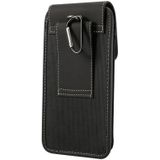 Universele opknoping taille Oxford doek Case voor iPhone XR / Galaxy S7 Edge / Note5 en andere 5. 5 inch mobiele telefoons  met Carabiner(Black)