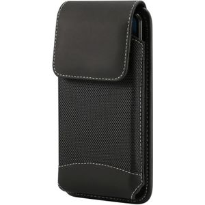 Universele opknoping taille Oxford doek Case voor iPhone XR / Galaxy S7 Edge / Note5 en andere 5. 5 inch mobiele telefoons  met Carabiner(Black)
