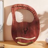 Houten mahonie lyre harp beginner muziekinstrument  stijl: 16 snaren koffie