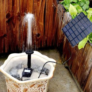 Tuin Rockery Decoratie Solar Fountain DC Water Pump Suspension Sprinkler (Zwart)