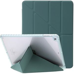 Voor iPad Air / Air 2 / 9.7 2018 / 2017 Helder acryl vervorming lederen tablethoes