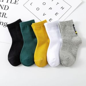 10 paar lente en zomer kinderen sokken gekamd katoenen tube sokken M (glimlach)