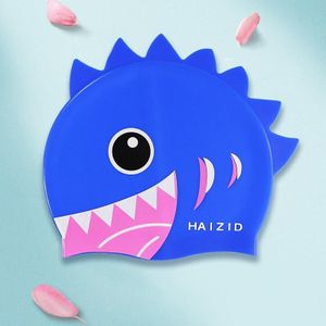 Haizid 2 pc's schattige cartoon waterdichte siliconen kinderen zwemkap