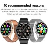 R6 1 32 inch rond scherm 2 in 1 Bluetooth-koptelefoon Smart Watch  ondersteuning voor Bluetooth-oproep / gezondheidsbewaking (bruine lederen band)