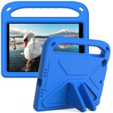 Handle Portable EVA Shockproof Anti Falling Protective Case with Triangle Holder For iPad mini 5 / 4 / 3 / 2 / 1 (Blue)