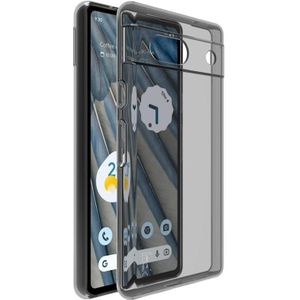 Voor Google Pixel 7a IMAK UX-5-serie transparant schokbestendig TPU beschermend telefoonhoesje (transparant zwart)