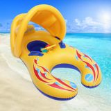 Water pret kinderen zonnescherm geel patroon zwemmen cirkel jacht  grootte: 100 * 70cm